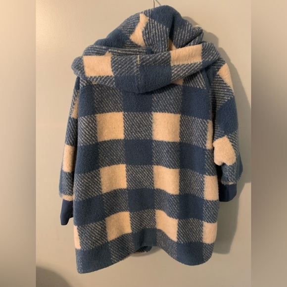 Hatch maternity coco coat blue plaid p xs - Picture 7 of 7